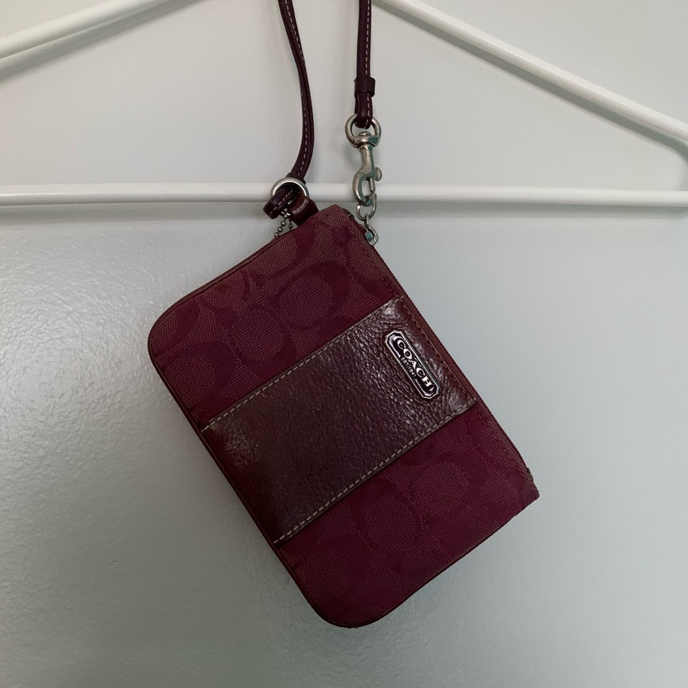 Coach Purple Wristlet